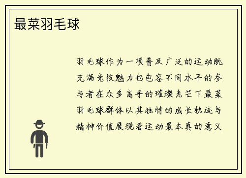 最菜羽毛球