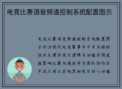 电竞比赛语音频道控制系统配置图示